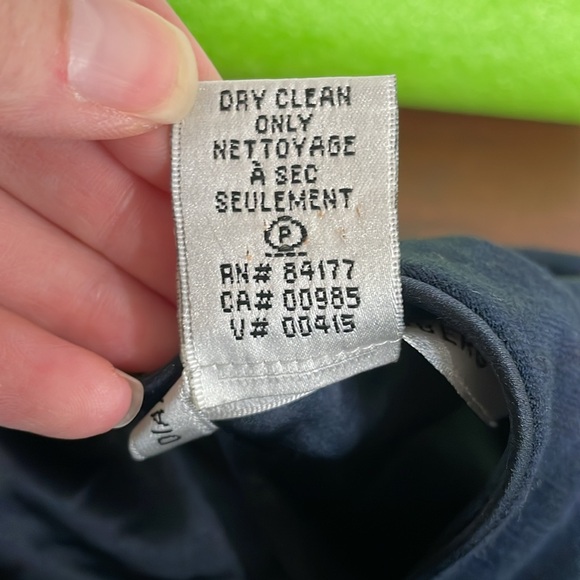 Diane von Furstenberg Women’s 2 Wool Blend Dress Sleeveless Navy Blue Pockets - Picture 8 of 10